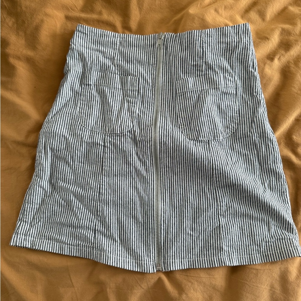 Brandy Melville striped denim stretchy skirt
